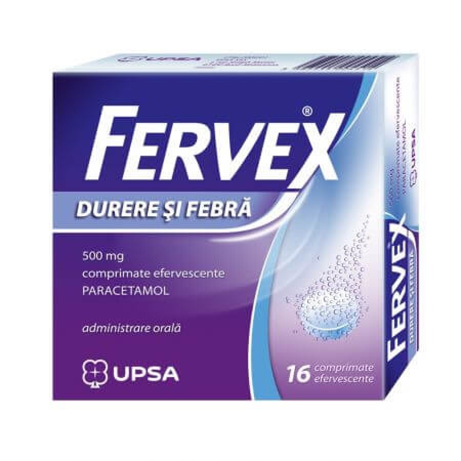 Fervex Durere si febra 500mg x 16 comprimate efervescente