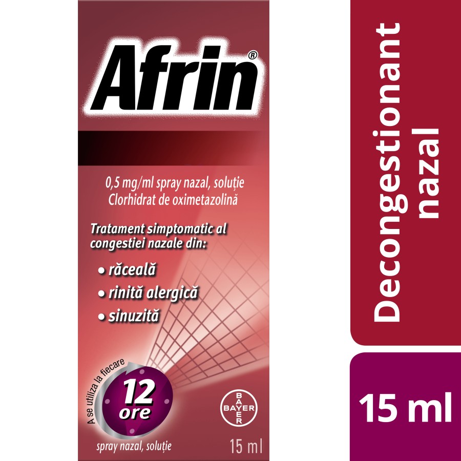 Afrin 0,5mg/ml aerosol spray nazal x 15ml