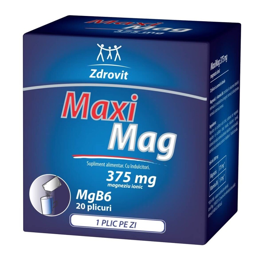 Zdrovit MaxiMag 375mg Mg + B6 x 20 plicuri