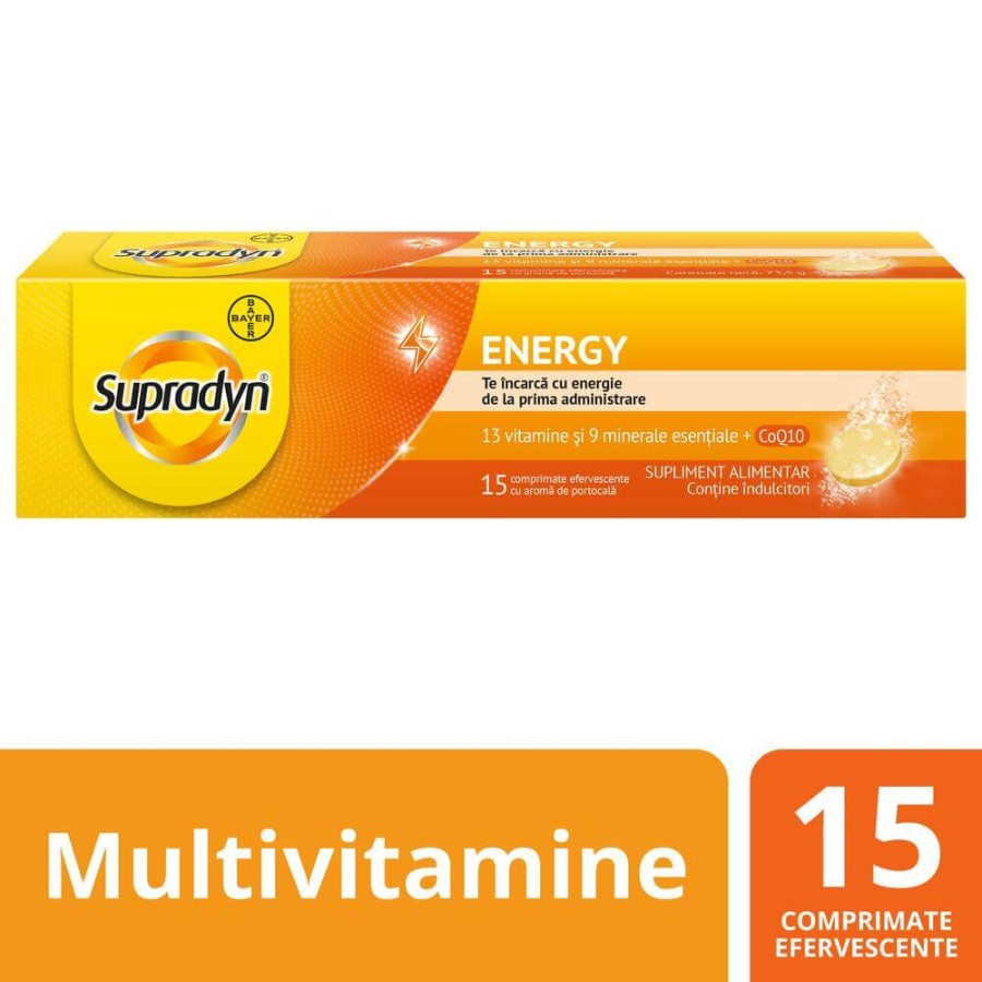 Supradyn Energy Coenzi Q10 x 15 comprimate efervescente