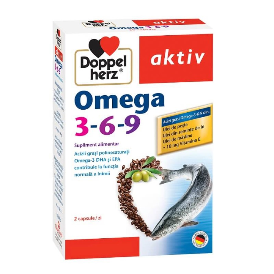DOPPELHERZ Omega 3-6-9 x 30 capsule
