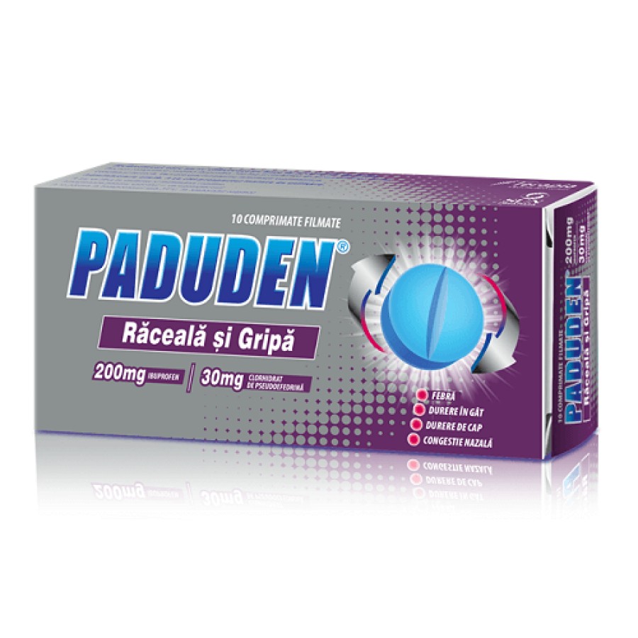 Paduden Raceala si gripa x 10 comprimate