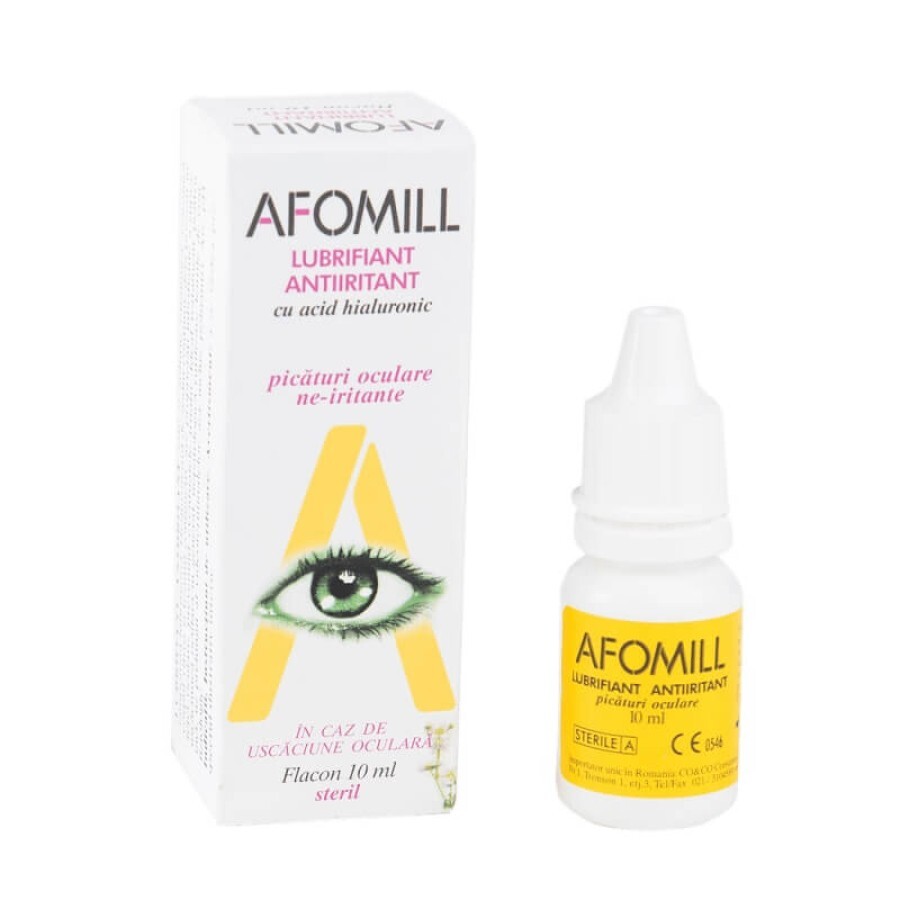 Afomill Lubrifiant - antiiritant picaturi oftalmice x 10ml