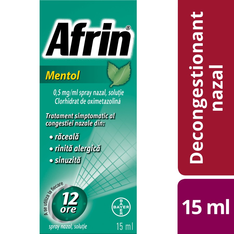 Afrin Mentol 0,5mg/ml spray nazal x 15 ml