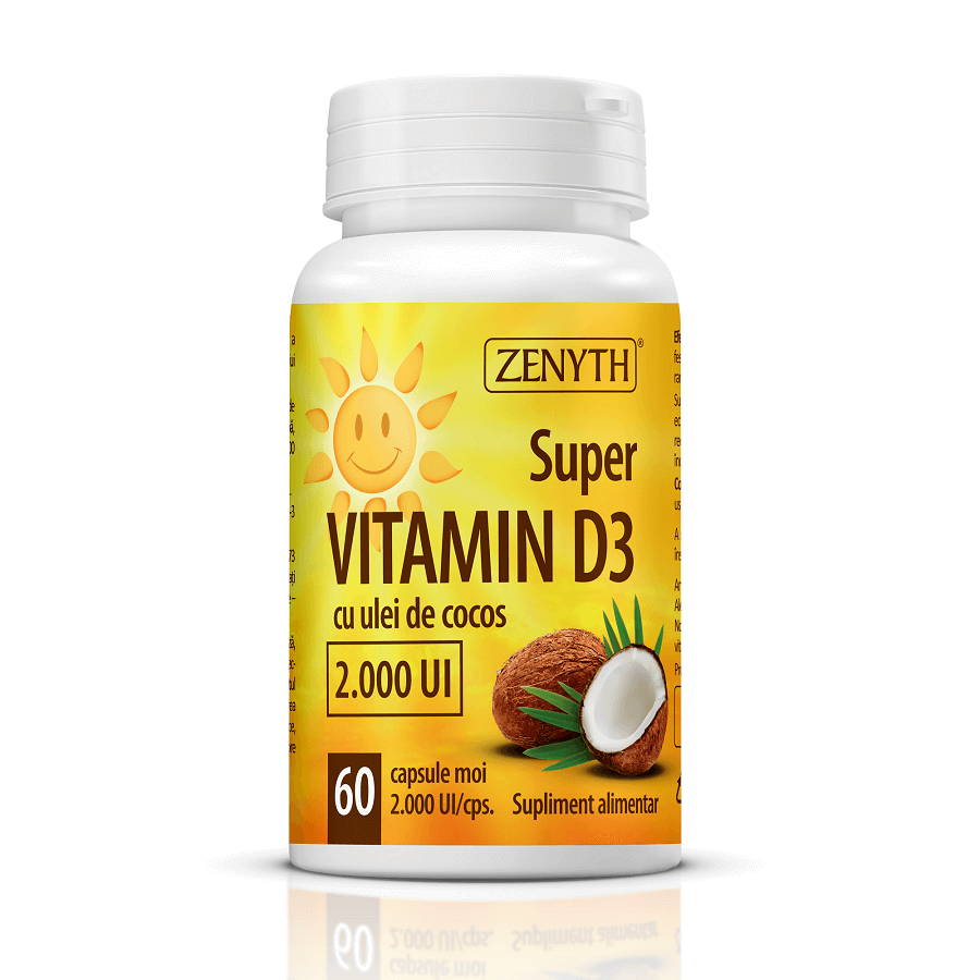 Super Vitamina D3 2000UI x 60 capsule (Zenyth)