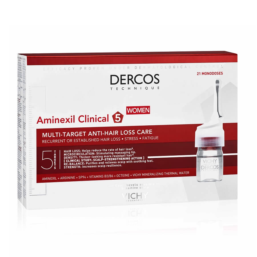 VICHY Dercos Aminexil Clinical 5 femei x 21 fiole