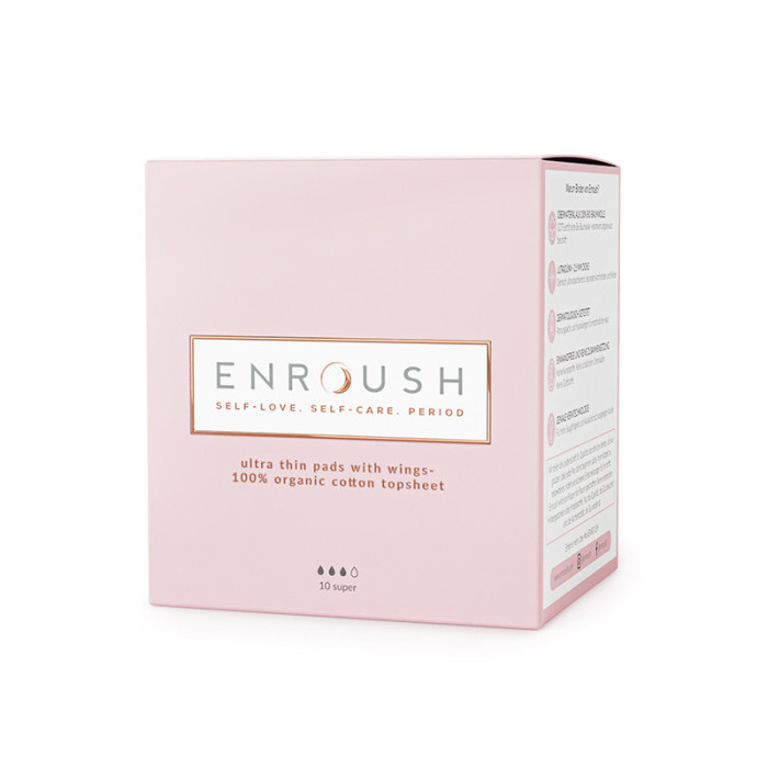 ENROUSH Absorbante flux super bumbac organic x 10 bucati
