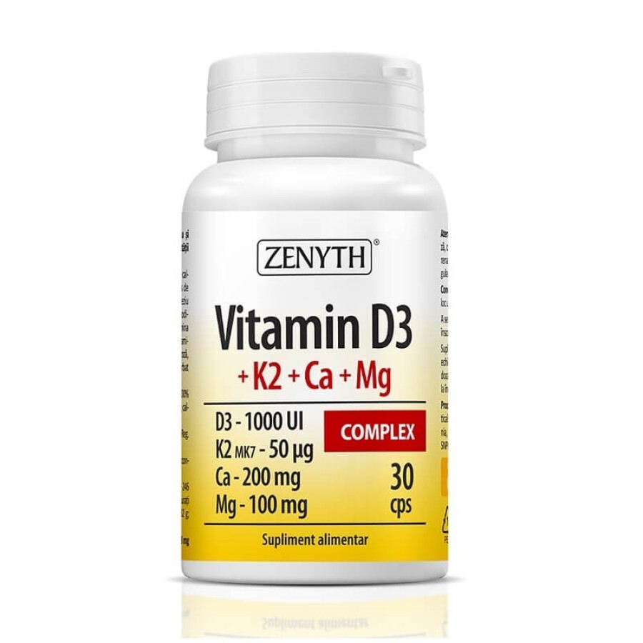 Vitamina D3 +K2 + Ca + Mg Complex x 30 capsule (Zenyth)