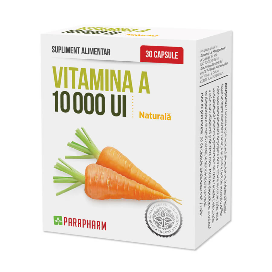 Vitamina A 10000UI x 30 capsule (Parapharm)
