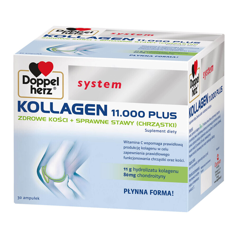 DOPPELHERZ System Kollagen 11000 Plus x 30 flacoane