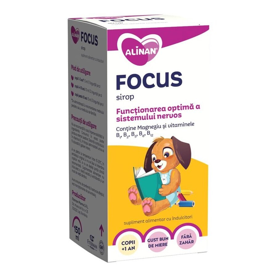 Alinan Focus Sirop pentru functionarea optima a sistemului nervos pentru copii x 150ml