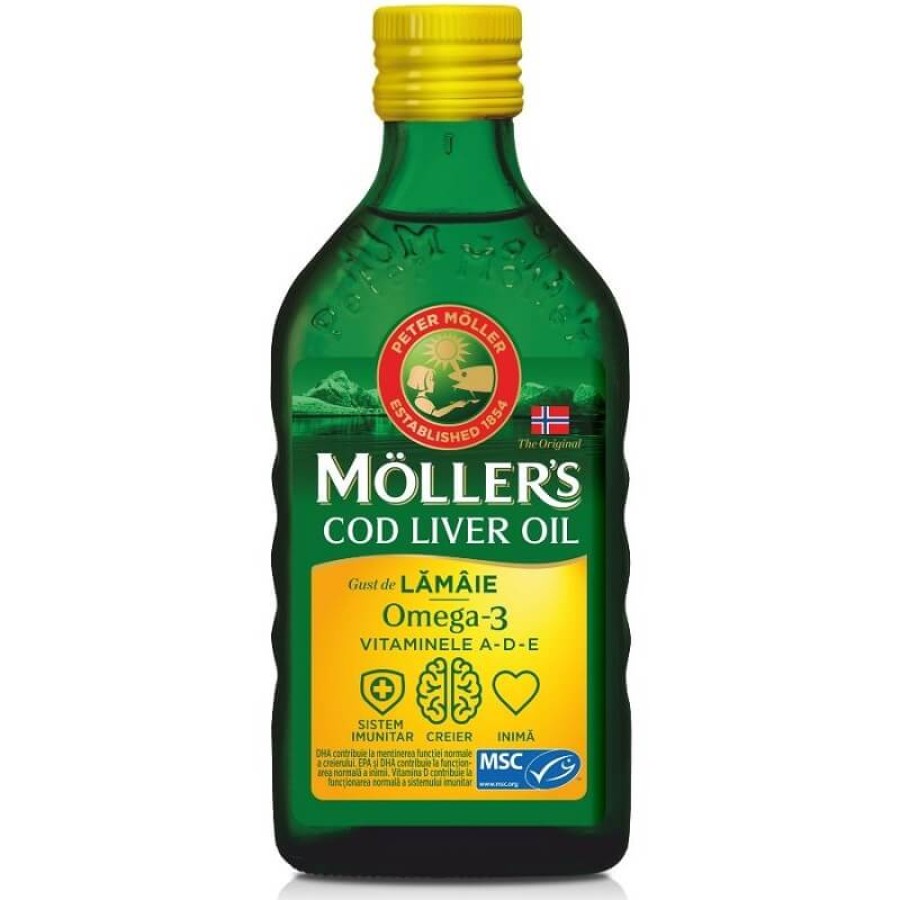 Mollers Cod liver oil omega 3 lamaie x 250ml