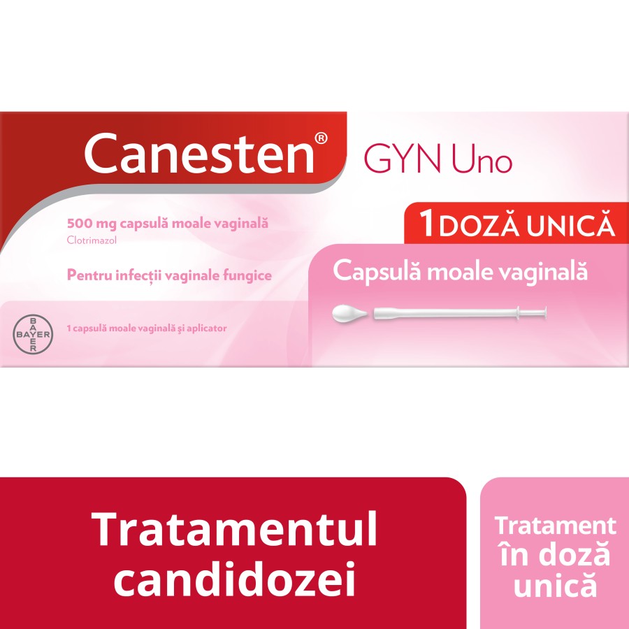 Canesten Gyn Uno 500mg x 1cps moale vag