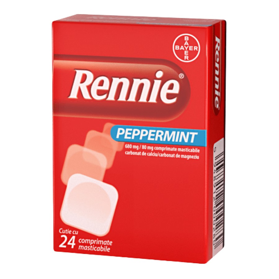 Rennie Pepermint x 24 comprimate masticabile