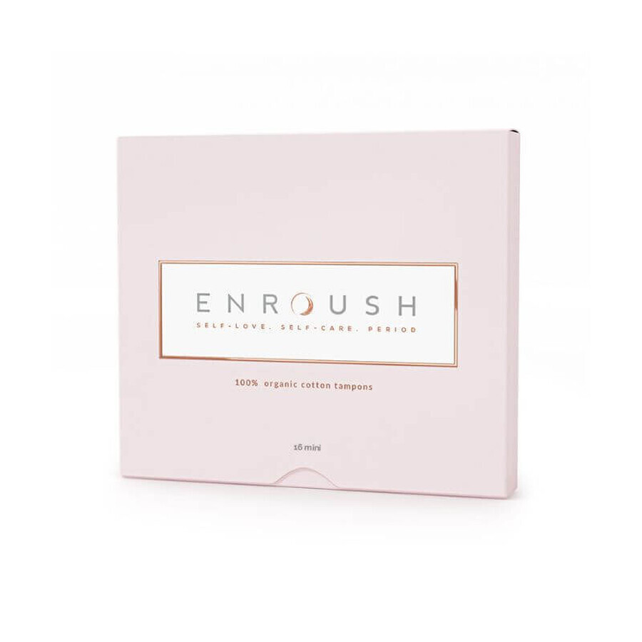 ENROUSH Tampoane bumbac organic Mini x 16 bucati