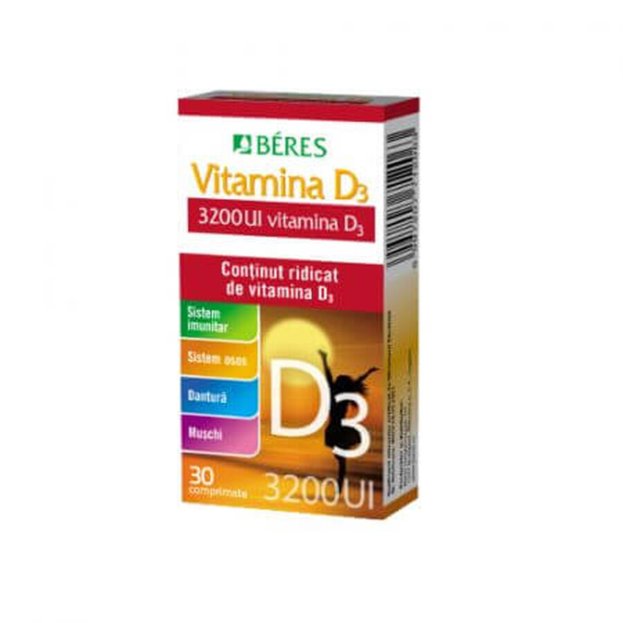 BERES Vitamina D3 3200UI x 30 comprimate