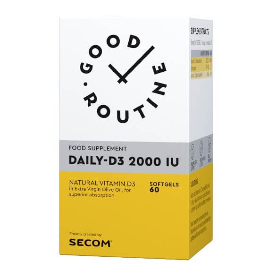 SECOM Daily-D3 2000UI x 60 capsule (Good Routine)