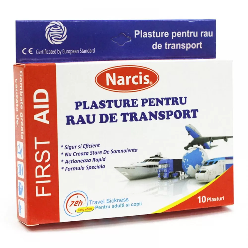 Plasturi pentru rau de miscare x 10 bucati (Narcis)