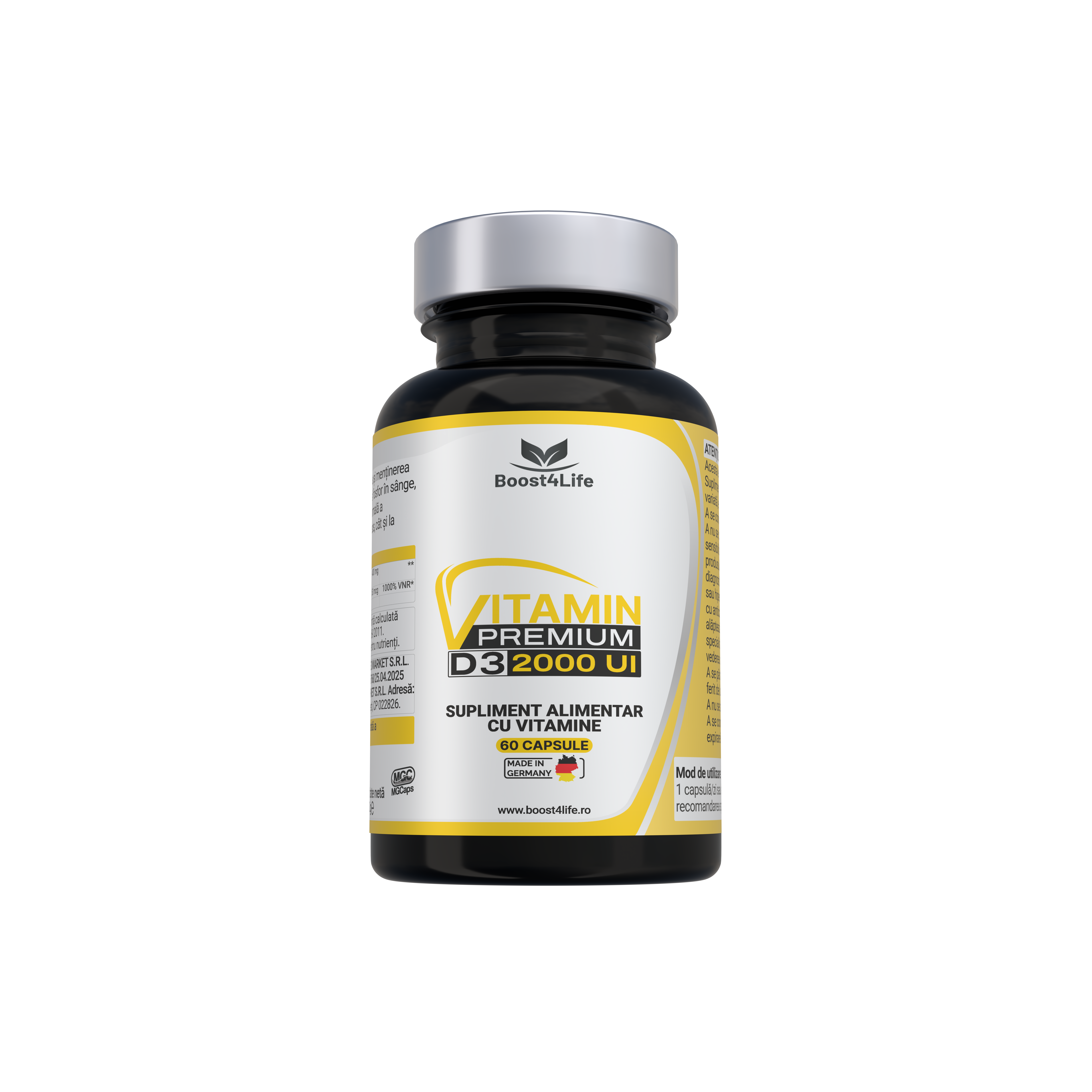 Boost4Life Vitamina D3 Premium 2000 UI x 60cps