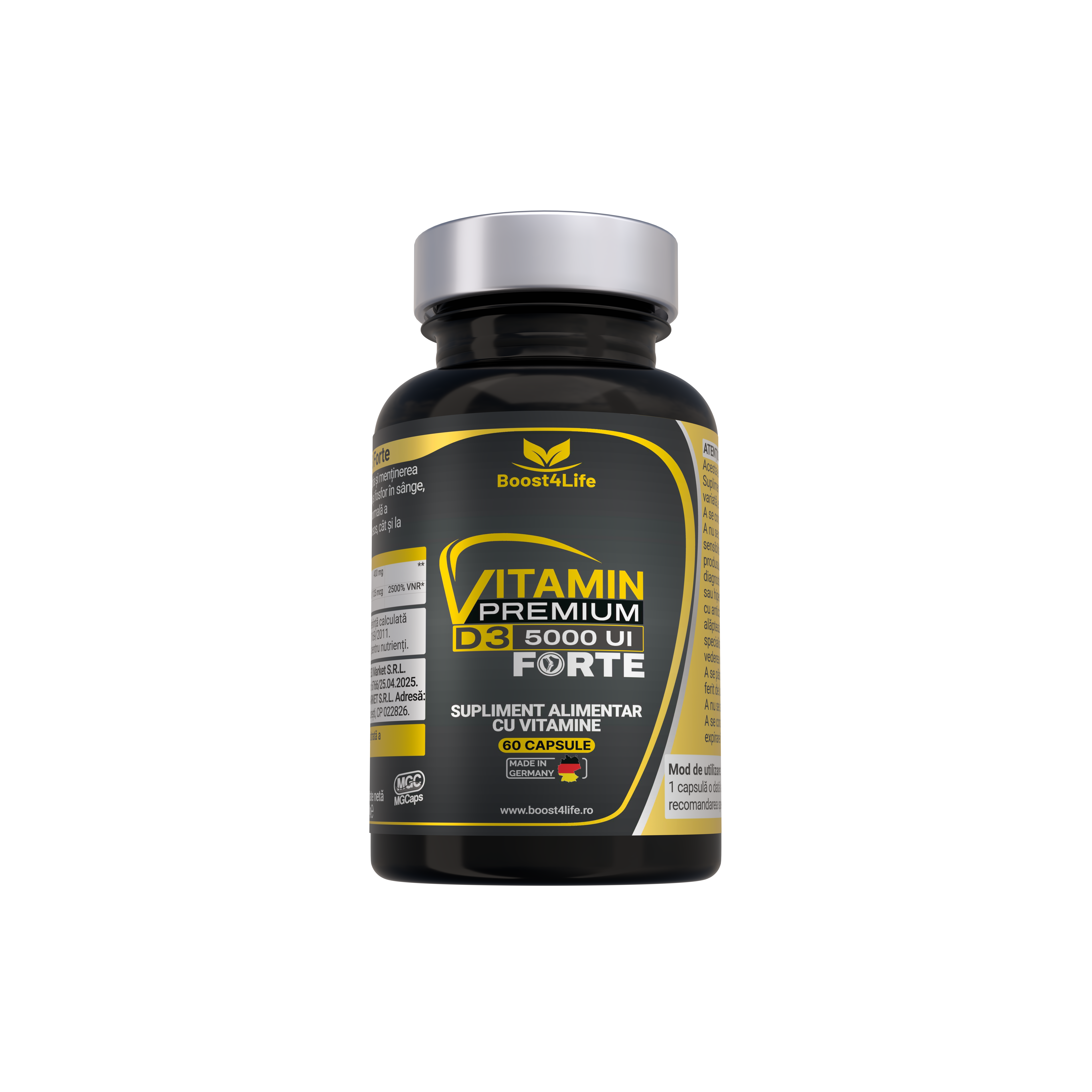 Boost4Life Vitamina D3 Forte Premium 5000UI x 60cps