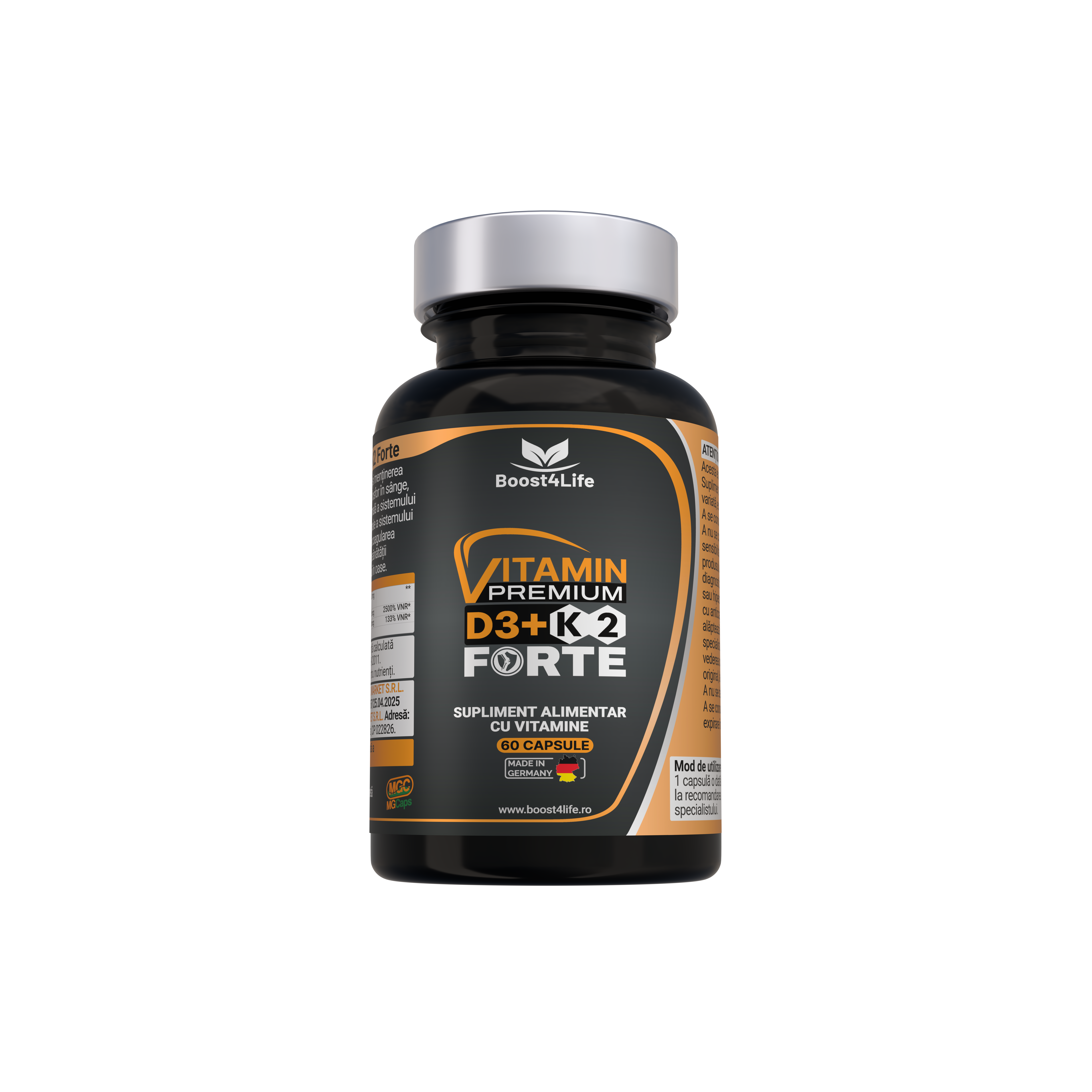 Boost4Life Vitamina D3+K2 Forte Premium 5000UI x 60cps
