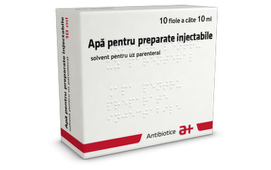 Apa pentru preparate injectabile 10ml x 10 fiole (Antibiotice)