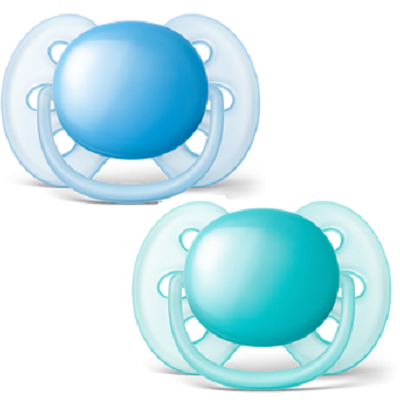 AVENT Suzeta Ultra Soft x 2 buc 6-18m baieti