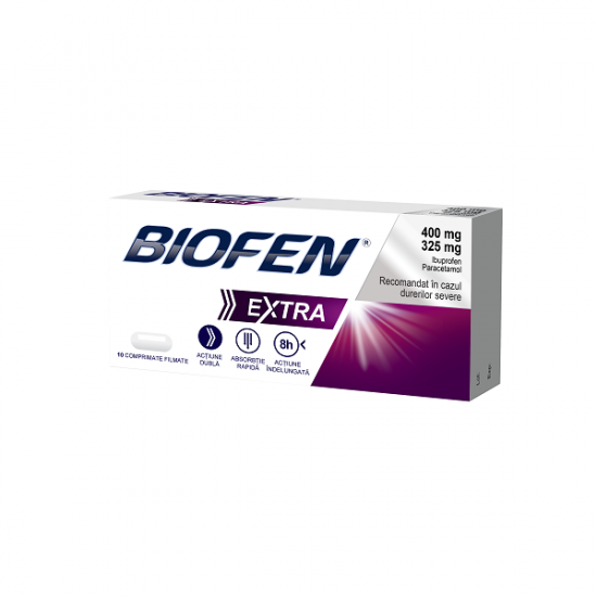 Biofen Extra 400mg/326mg x 10 comprimate filmate