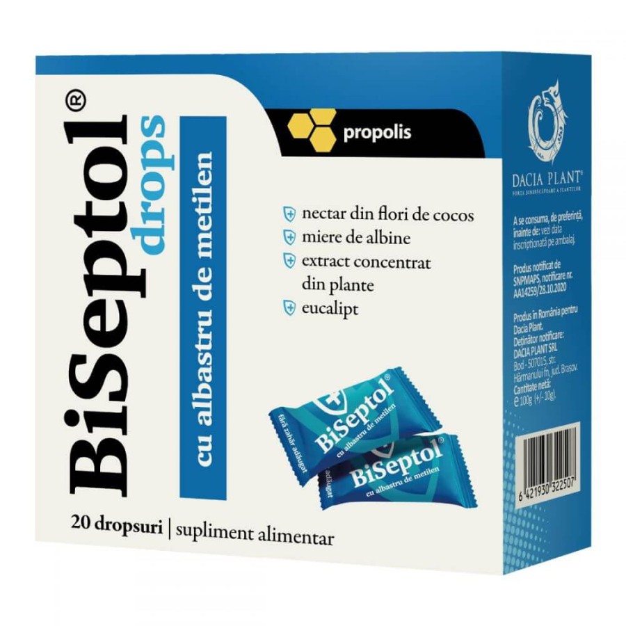 Biseptol drops x 20 bucati