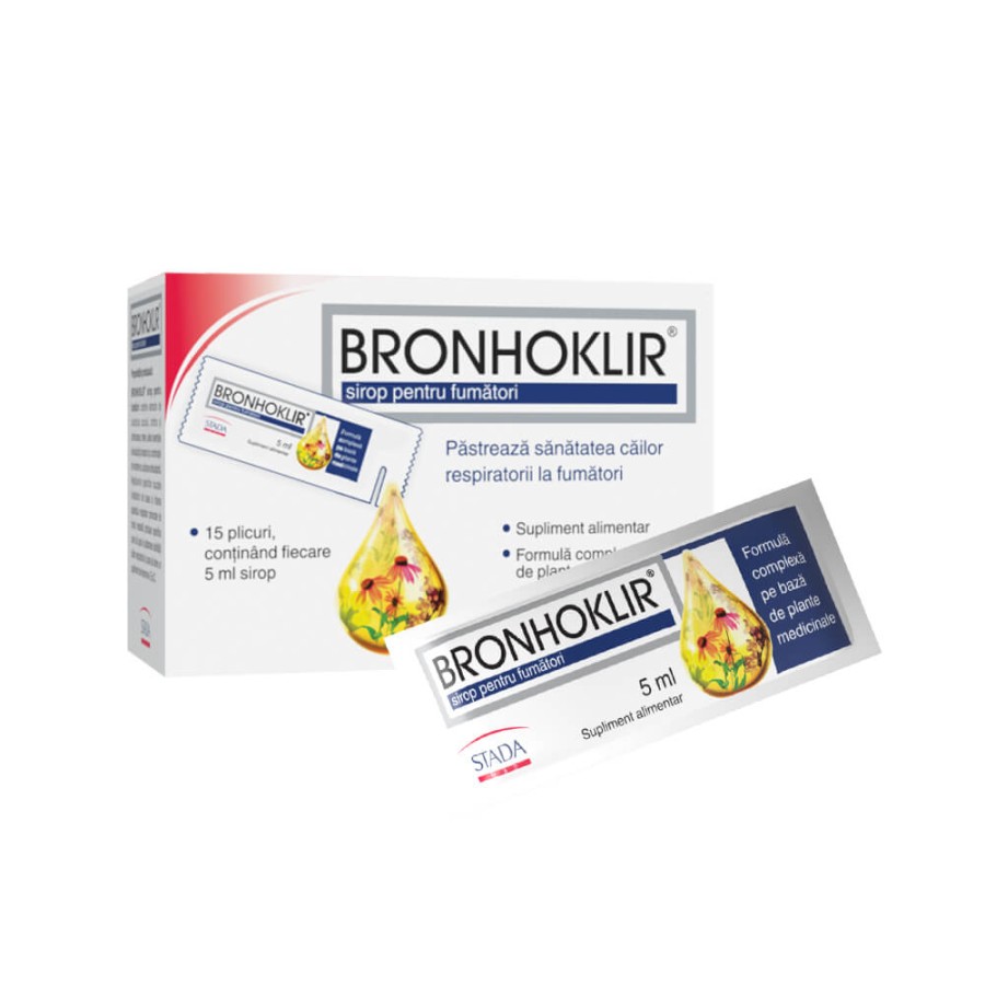 Bronhoklir sirop pentru fumatori x 15 plicuri