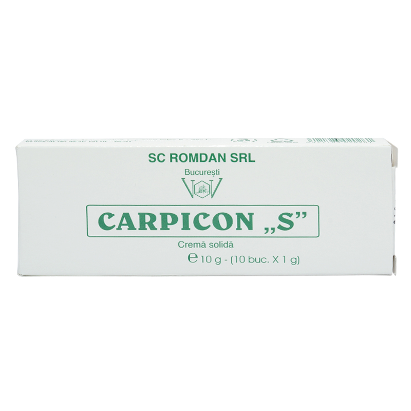 Carpicon S crema solida x 10 supozitoare