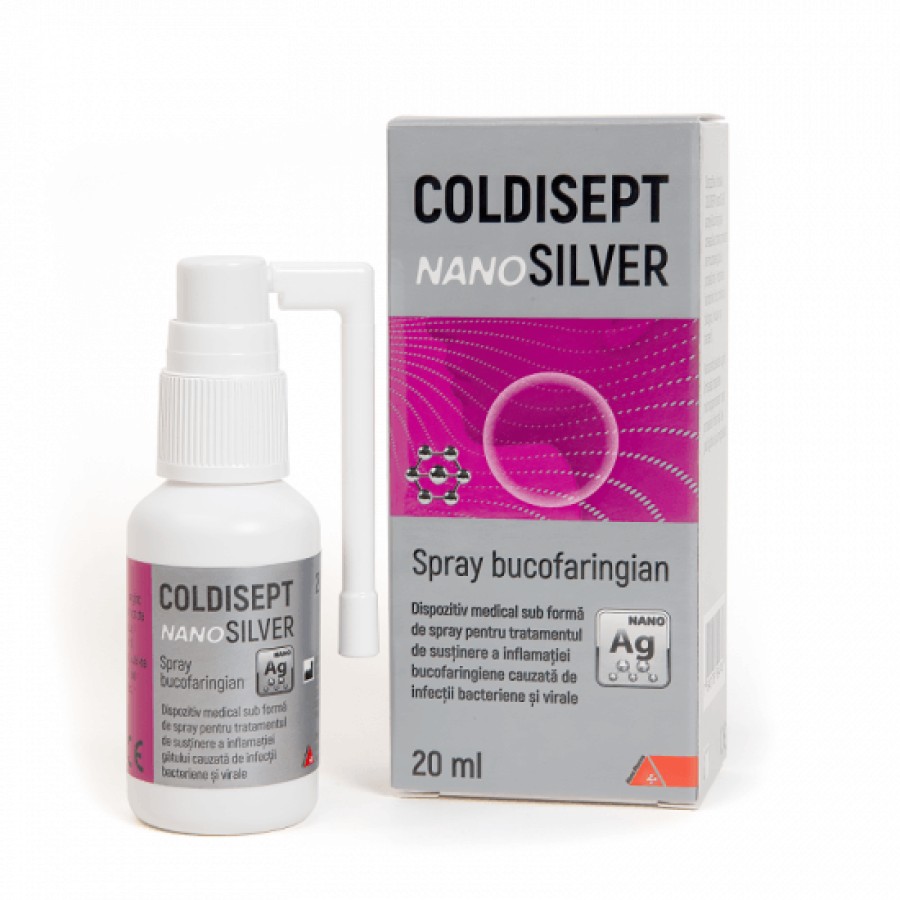 Coldisept Nano Silver spray bucofaringian x 20ml