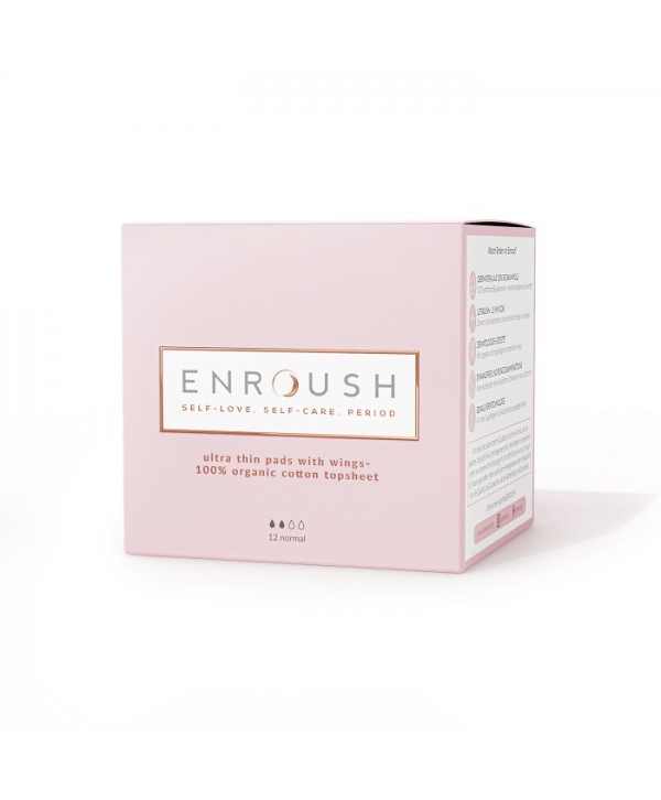 ENROUSH Absorbante flux normal bumbac organic x 12 bucati