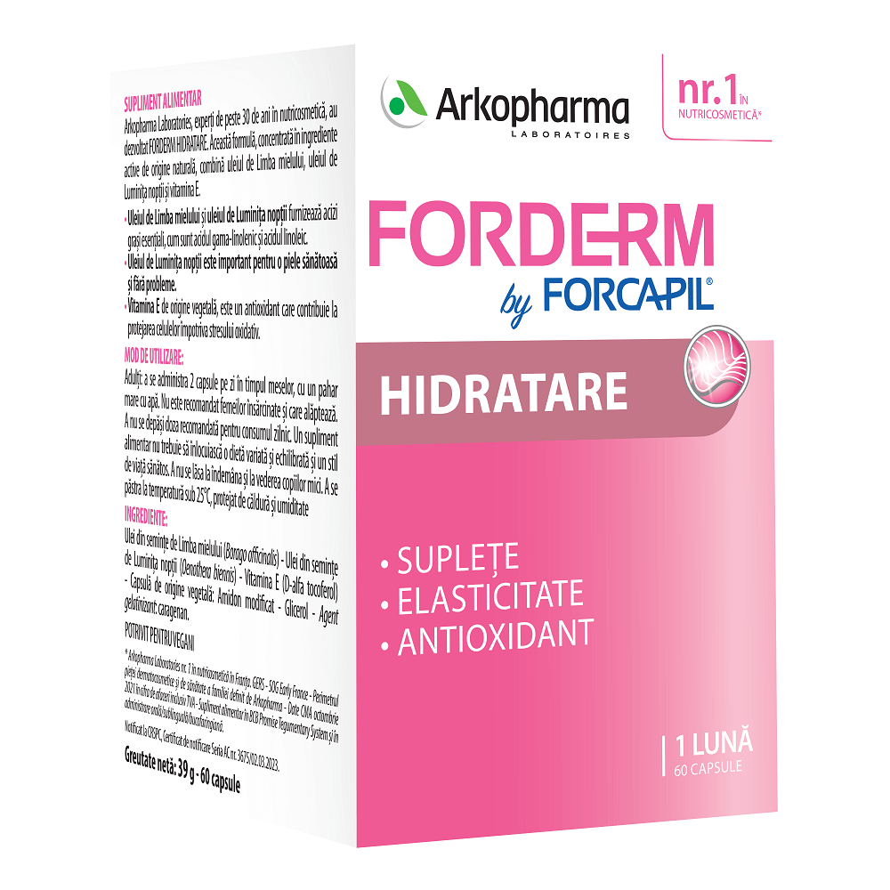 Forderm Forcapil hidratare x 60 capsule