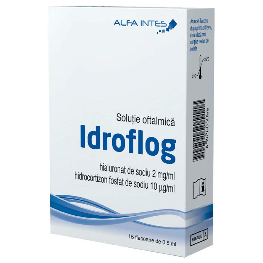 Idroflog solutie oftalmica 0.5ml x 15 flacoane