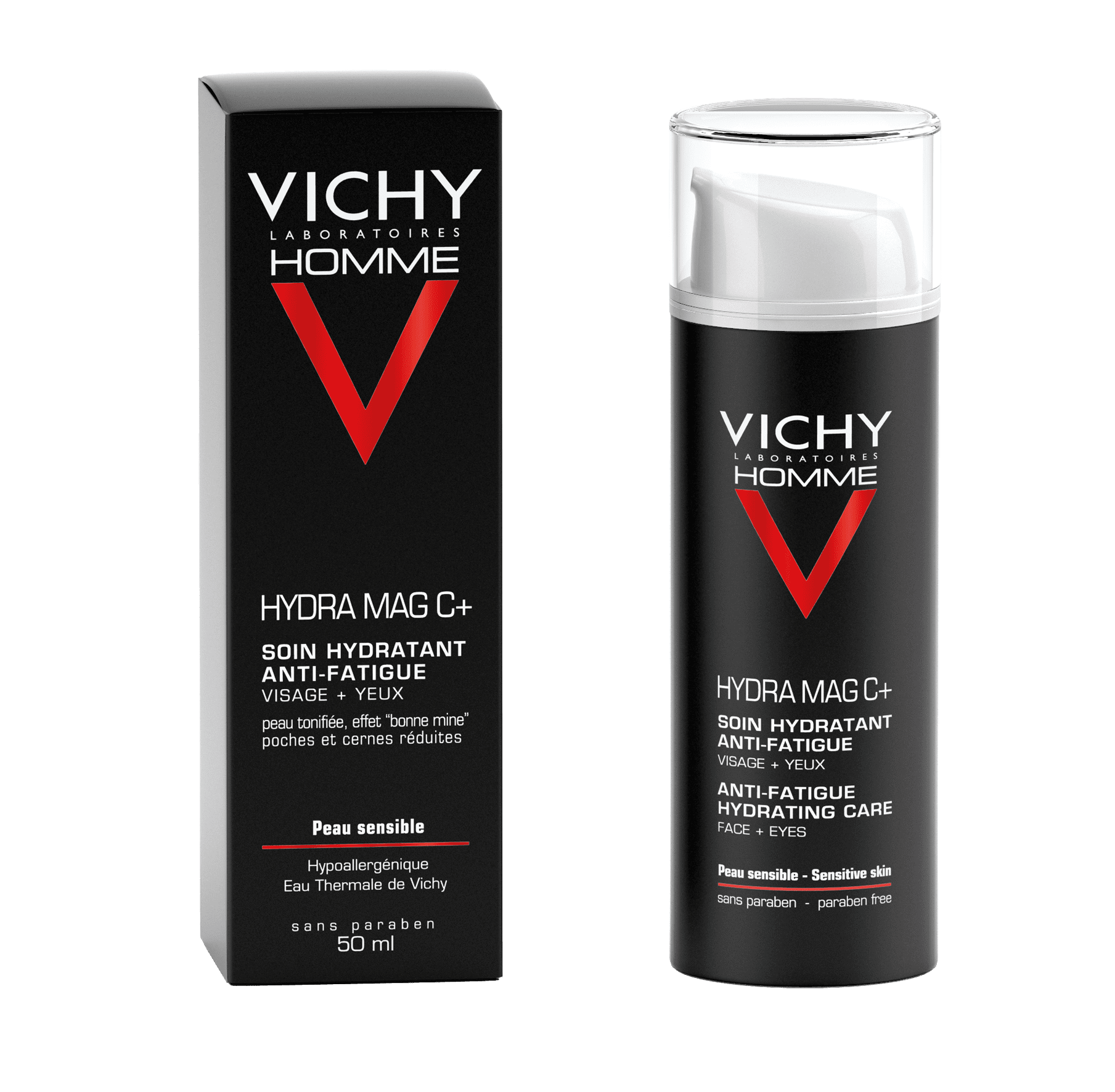 VICHY Homme Hydra Mag C+ gel hidratant fortifiant 24h x 50ml