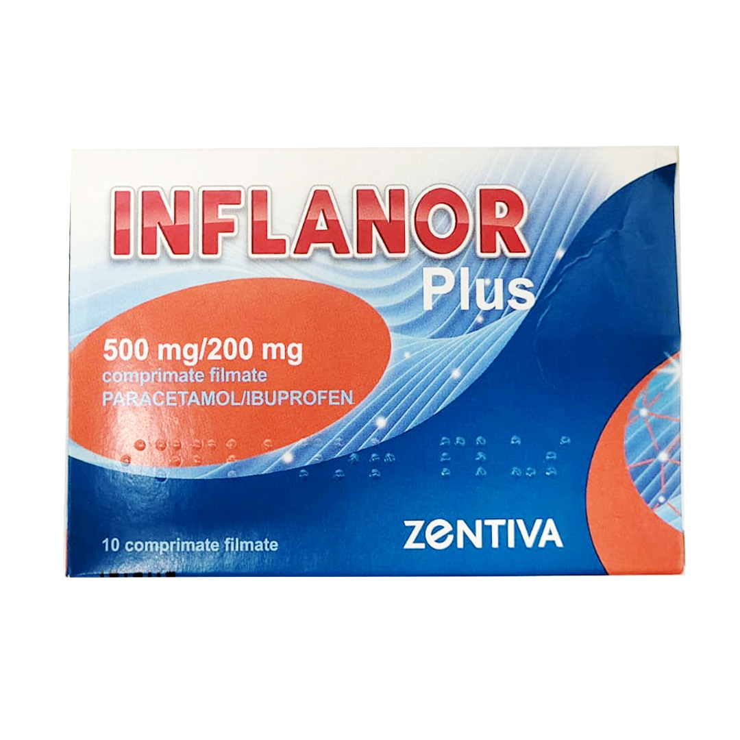 Inflanor Plus 500mg/200mg x 10 comprimate filmate
