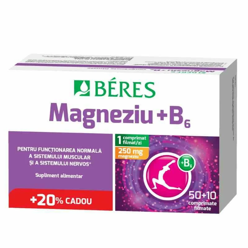 BERES Magneziu + B6 x 50 comprimate + 10 comprimate promo