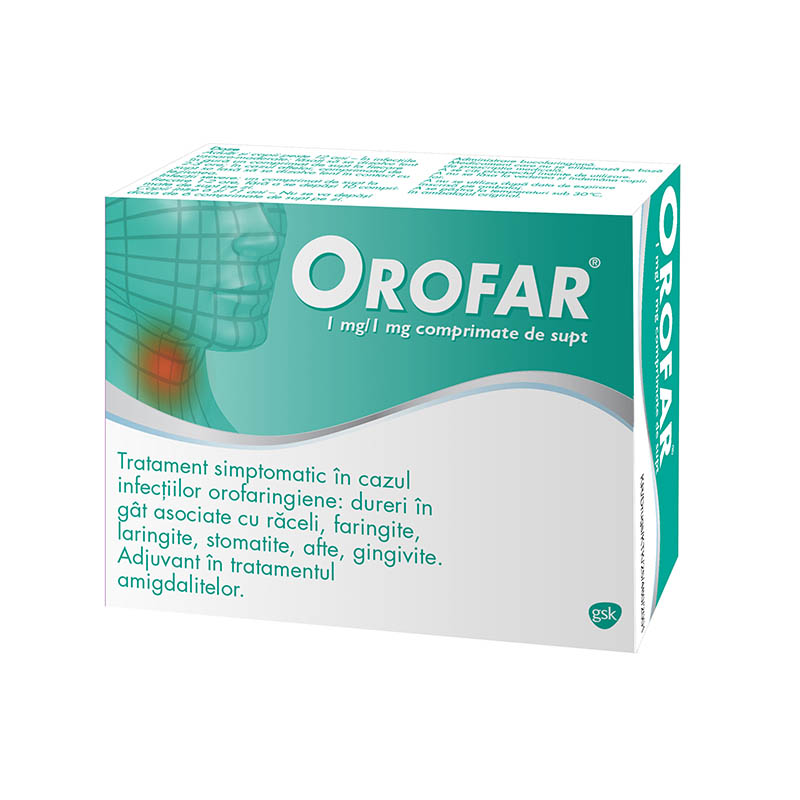 Orofar 1mg x 24 comprimate de supt
