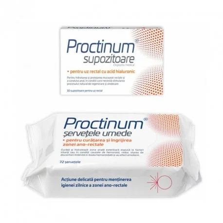 Zdrovit Proctinum x 10 supozitoare + servetele cadou