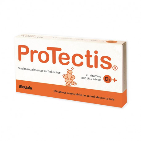 Protectis Vitamina D3 portocala x 10 tablete masticabile