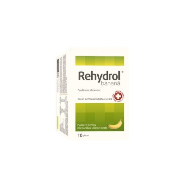 Rehydrol solutie de rehidratare cu banane x 10 plicuri