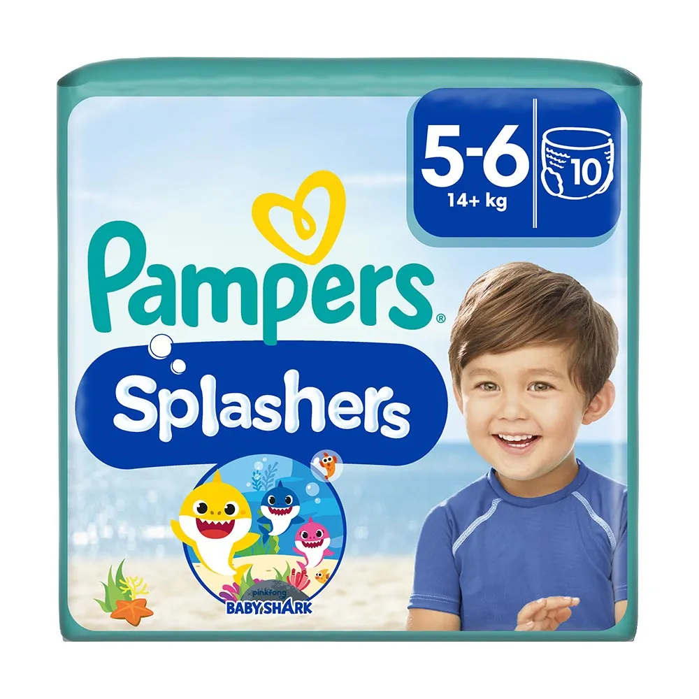 PAMPERS 5 Splashers  +14kg x 10buc