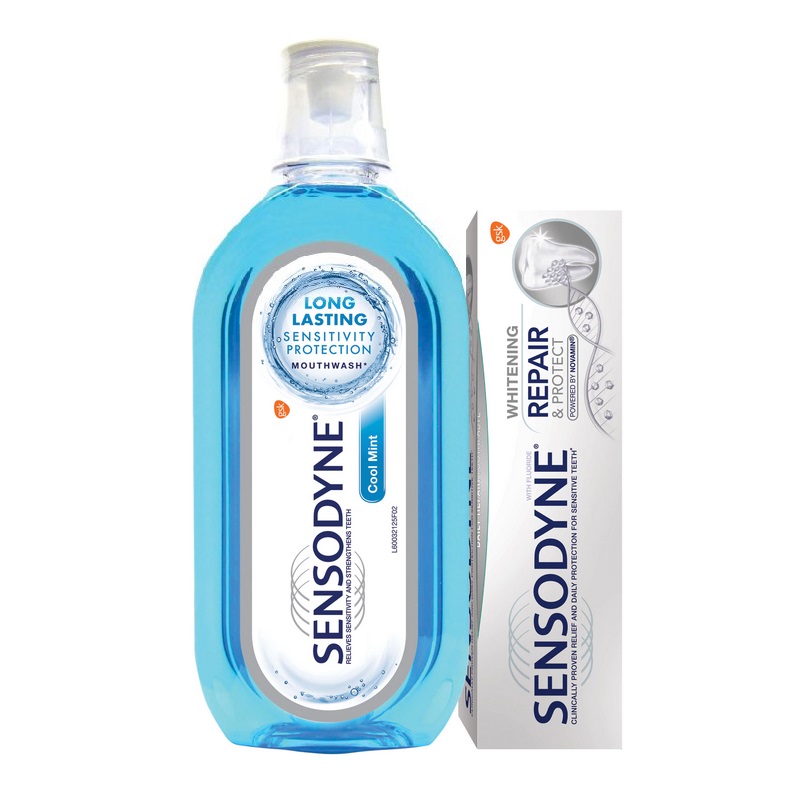 SENSODYNE Repair - Protect Whitening x 75ml + apa gura cadou