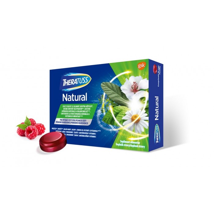 Theratuss aroma zmeura x 16 comprimate de supt