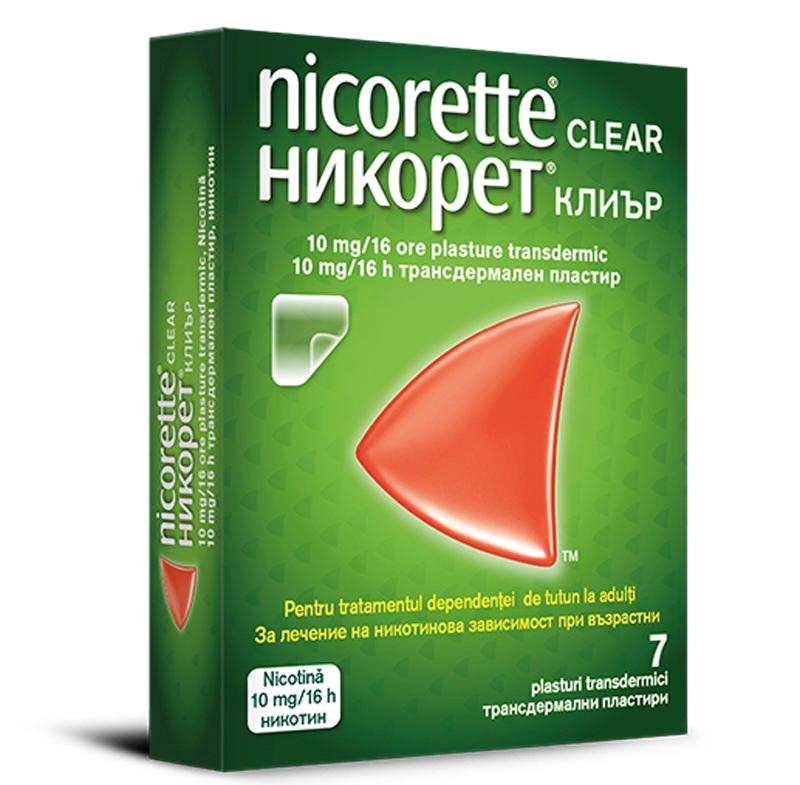 Nicorette Clear 10mg/16h x 7 plasturi transdermici