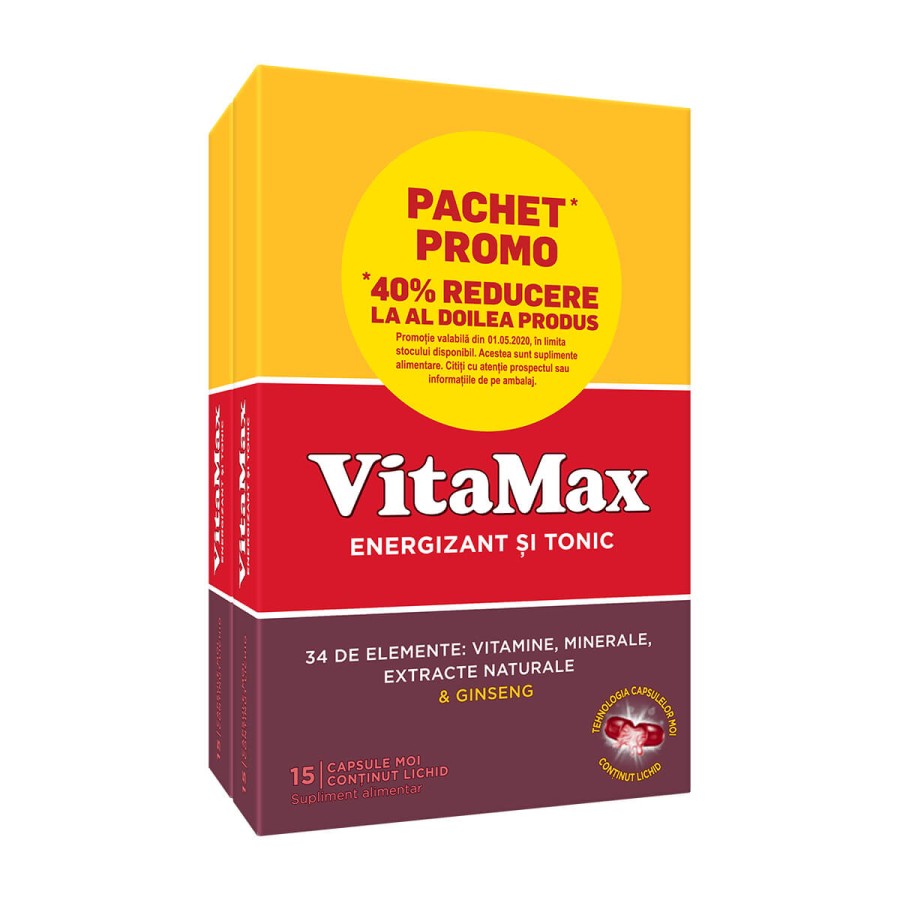 Vitamax x 15 capsule 1+1 - 40% din al 2lea