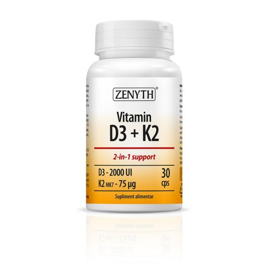 Vitamin D3 + K2 x 30 capsule (Zenyth)