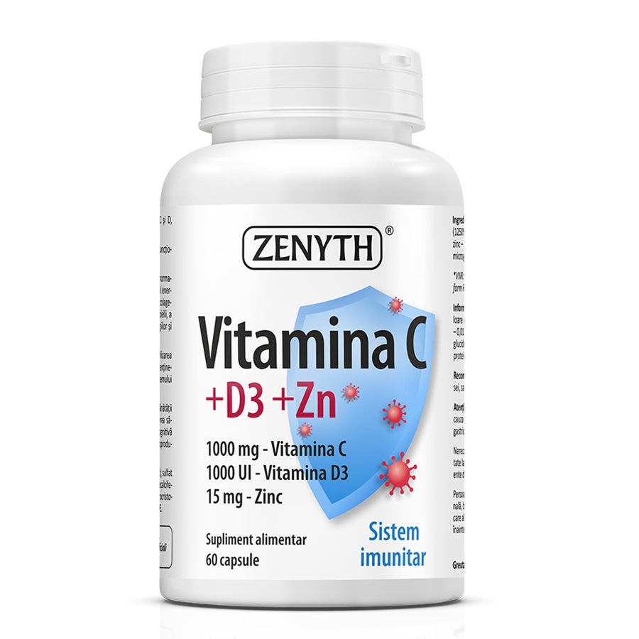 Vitamina C+D3+Zn x 60cps (Zenyth)
