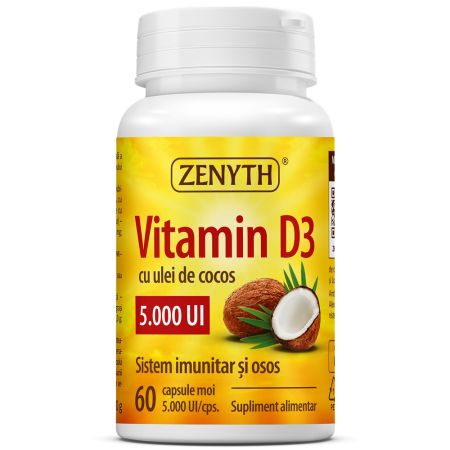 Vitamina D3 5000UI x 60cps (Zenyth)